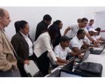 Members of the EIGEO team at the National Emergency Commission