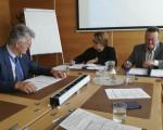 H.E. Gerhard Küntzle, Permanent Representative of Germany to the United Nations (Vienna); UNOOSA Director Ms. Simonetta Di Pippo; and Prof. Klaus Greve from the Centre for Remote Sensing of Land Surfaces (ZFL) at the University of Bonn.
