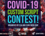 Custom Script Contest - COVID-19 edition logo. Image: Sentinel Hub 
