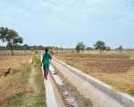 Dried-up canal in Gujarat