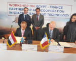 Egyptian Space Agency signs cooperation protocol with French Space Agency. Image: EgSA.