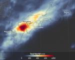 Global Precipitation Measurement visualization of heavy rain in Japan, 2 – 9 July 2018. Image: NASA Earth Observatory 