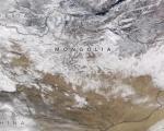 Image of snow across northern Mongolia in January 2017 captured by NASA’s Aqua satellite. Image: Nasa Earth Observatory