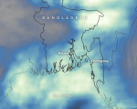 Cyclone Roanu in Bangladesh - Image courtesy of NASA Earth Observatory, map by Joshua Stevens