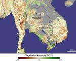 Image courtesy of NASA, created by Jesse Allen, Earth Observatory, using data provided by the joint Global Agricultural Monitoring Project between NASA, USDA's Foreign Agricultural Service (FAS), and the University of Maryland