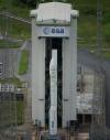 Vega satellite launcher is ready for lift off in Kourou, French Guiana