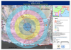 Map showing variation in earthquake intensity 