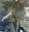 Fires in Burma, Thailand and Laos seen from Space.