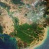 Envisat image of the Mekong Delta in Vietnam.