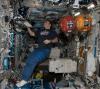 Astronaut Greg Chamitoff inside the US National Laboratory