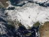 Satellite image of snow in Turkey (NASA/MODIS)