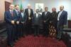 Mission team with H.E. Dr. Joseph Dion Ngute, Prime Minister of the Republic of Cameroon, H.E. Mr. Paul Atanga Nji, Minister of Territorial Administration of Cameroon, Mrs. Mariatou Yap, Director of the Department of Civil Protection of Cameroon and Mr. Balungeli Confiance Ebune, Director of Cabinet at the Prime Minister’s Office. 