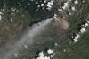 Similar eruption of the Mount Sinabung in Indonesia. Image courtesy of NASA Earth Observatory image by Jesse Allen and Robert Simmon, caption by Robert Simon. 