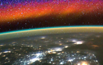 Upper atmospheric airglow. Image: NASA.