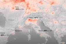 Air pollution drop. Image: ESA