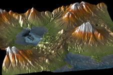 Digital elevation model TandemX. Credit: DLR