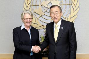  Ban Ki-moon meets with Margareta Wahlström