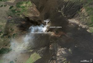Natural-color view of the Etna captured by Landsat-8 on 24 September 2013
