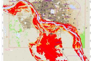 Flood map for N'Djamena, Chad