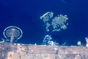 Dubai seen from Space by ESA astronaut André Kuipers on the ISS.