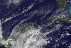 GOES-13 satellite captured this image of clouds over the Caribbean