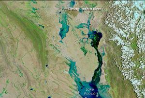 satellite image of floods in Bolivia