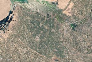 satellite image of Uzbekistan