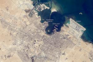 Image from ISS of Doha