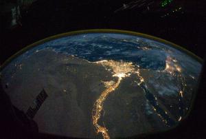 River Nile and its Delta hosting two of the biggest cities in Egypt