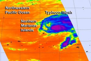satellites track tropical storm in the Pacific