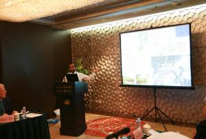 UN-SPIDER's Shirish Ravan during his presentation