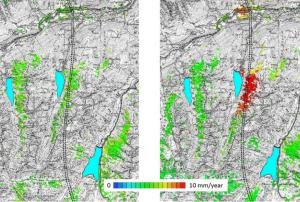 Satellite data reveals small geological movements