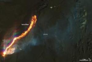 Holuhraun Lava Field seen from space on 20 September 2014