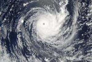 Tropical Cyclone Wilma raged over the Pacific Ocean