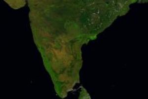 Image of the Indian peninsula acquired by Proba-V on 14 March 2014.