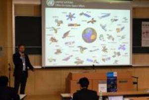 UNOOSA's director and two UN-SPIDER experts gave presentations during the CANEUS public forum