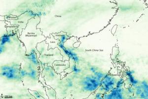 Heavy rainfall in Vietnam between October and November 2008 (Image: NASA)