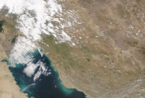 Parts of Iran (Islamic Republic of) and the region captured by the MODIS instrument on board the Terra satellite on 29 March 2019. Image: NASA Worldview application.