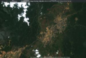 Sentinel-2 image of the area, 15 May 2020. Image: European Union, contains modified Copernicus Sentinel data 2020, processed with EO Browser.