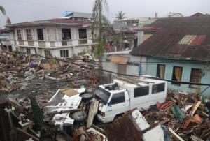 Basey, Samar province in the Philippines after Typhoon Yolanda on November 8, 2013.