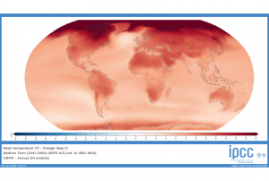 CMIP6 - Mean temperature (T) Change (IPCC)