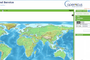 Screenshot of Copernicus Global Land Service