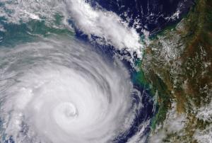 Cyclone Idai west of Madagascar. Image: ESA.