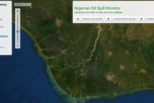 Screenshot of Nigerian Oil Spill Monitor