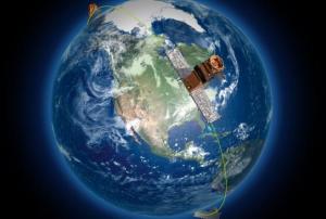 An artistic representation of the RADARSAT Constellation Mission. Image: Canadian Space Agency.