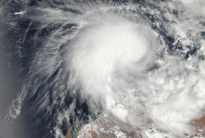 Tropical storm Stan off the coast of Australia (image source: NASA)