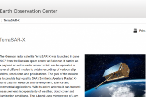 Screenshot of TerraSAR-X (DLR)