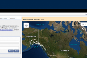 Screenshot of USGS