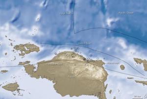 2009 earthquake in Papua, Indonesia. Image: courtesy of NASA