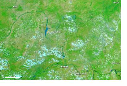 Floods in northeastern Nigeria in August 2011 captured by NASA's Aqua satellite